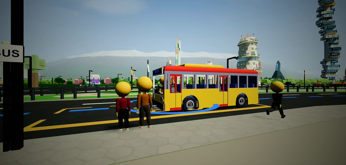 Citizens boarding a yellow bus at a kerbside stop