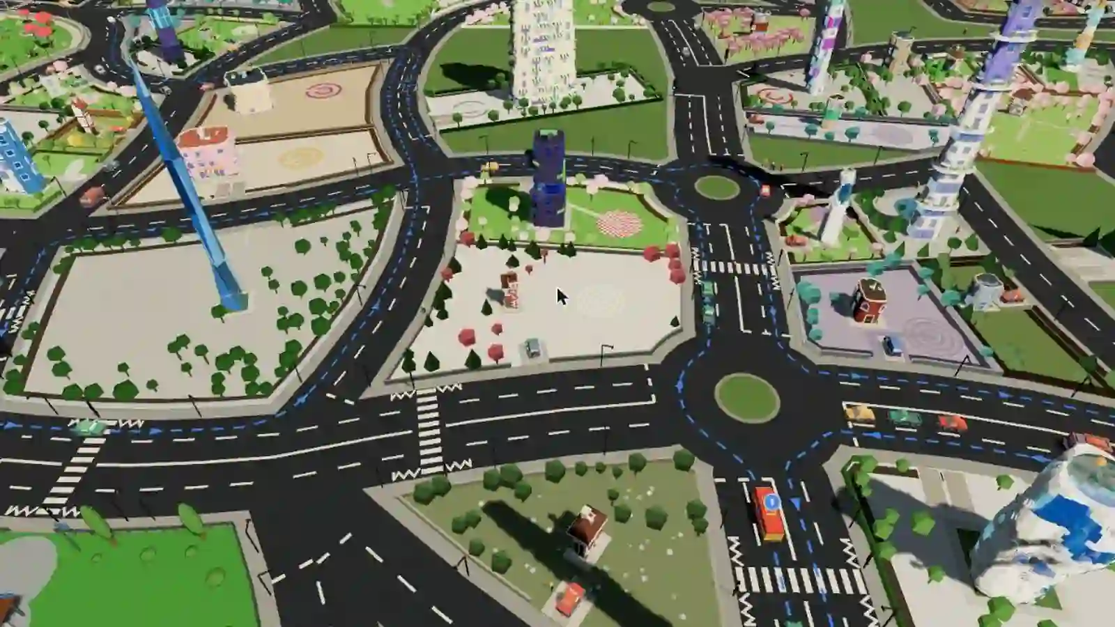 The route overlay, switched on