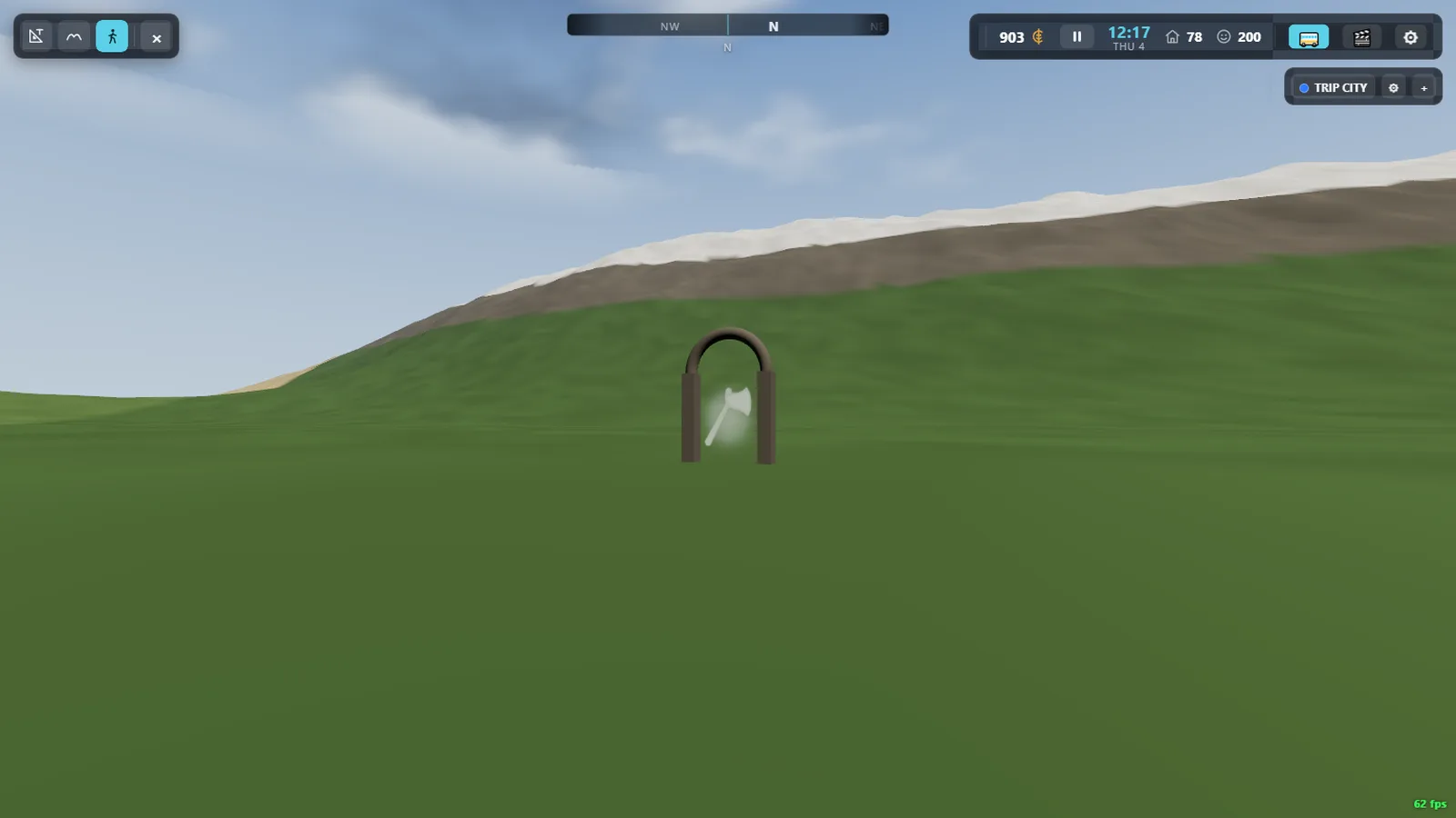 Through the arch and back